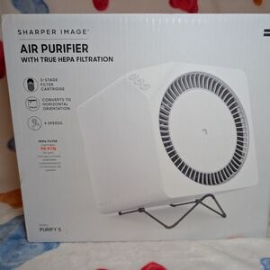 Sharper Image White Air Purifier with HEPA Filter